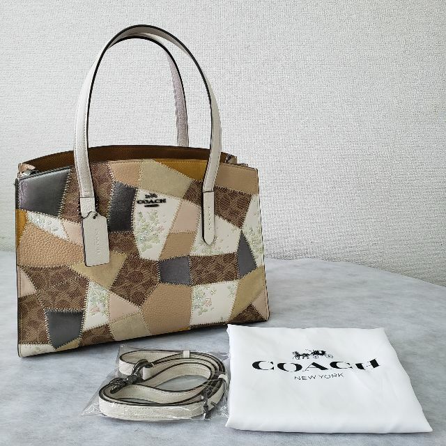 在庫限品 COACH テイタム キャリーオール パッチワーク 2WAYバッグ