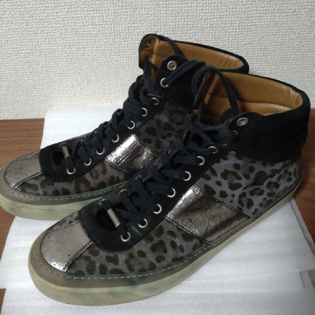 JIMMY CHOO(ジミーチュウ)のジミーチュウ　JIMMY CHOO ハイカットスニーカー　シルバー　ブラック レディースの靴/シューズ(スニーカー)の商品写真