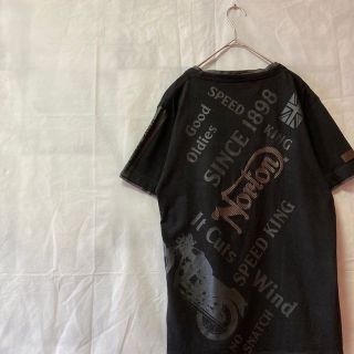 ノートン(Norton)のノートン Tシャツ バックプリント デカロゴ 刺繍 レイヤード レザーワッペン(Tシャツ/カットソー(半袖/袖なし))