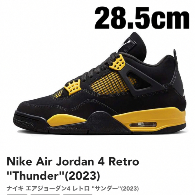 スニーカーNike Air Jordan 4 Retro "Thunder" 28.5cm