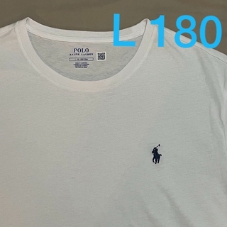 ポロラルフローレン(POLO RALPH LAUREN)のラルフ クルーネック tシャツ L 180 白(Tシャツ/カットソー(半袖/袖なし))