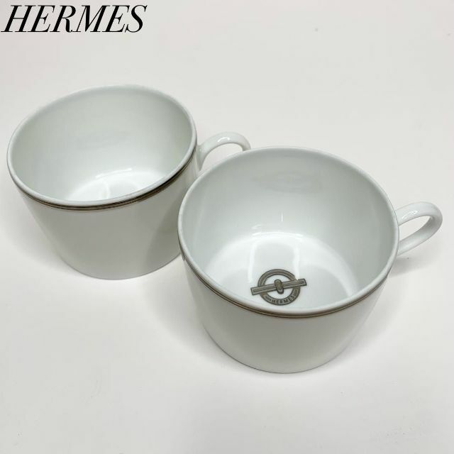 HERMES エルメス ティーカップ シェーヌダンクル プラチナシリーズ