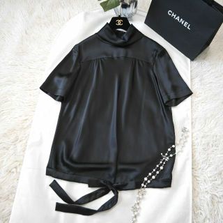 シャネル(CHANEL)の★CHANEL★極美品★シルク★グリポア★おリボン★チュニック★プルオーバー(チュニック)