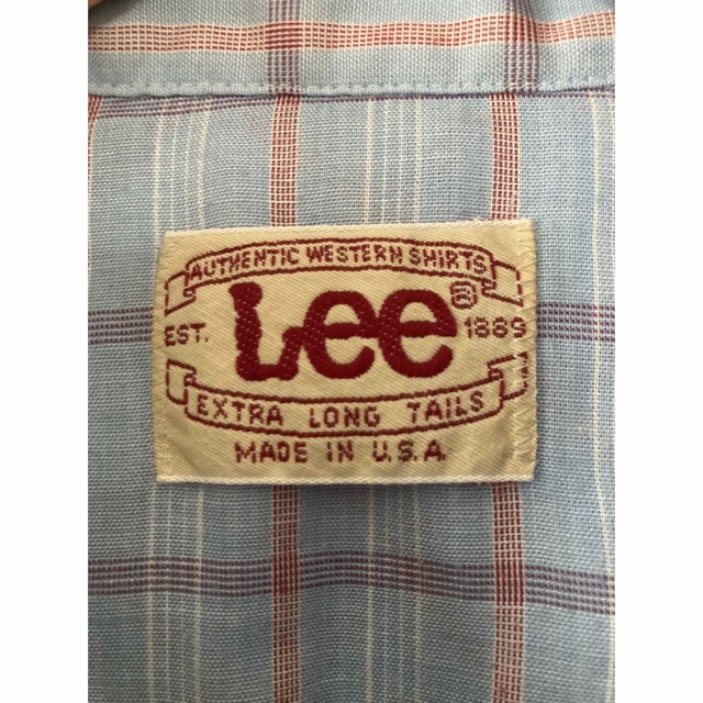 Lee(リー)の80's古着　Lee リー　半袖チェックシャツ　半袖ウエスタンシャツ　USA製 メンズのトップス(シャツ)の商品写真