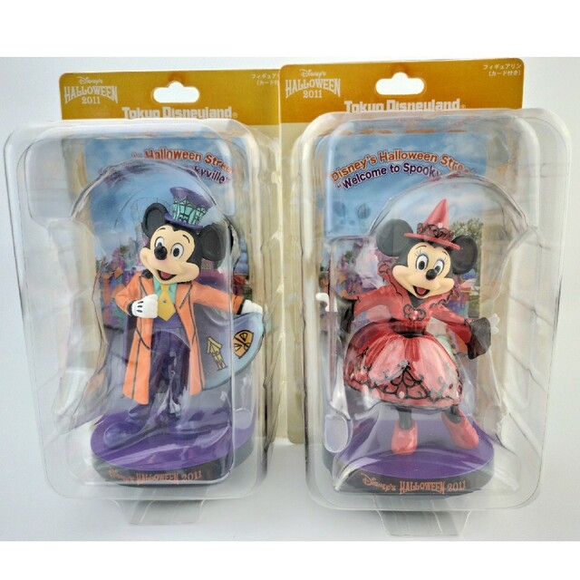 ディズニー フィギュアリン★ミッキー＆ミニー★2011ハロウィン　2体　箱付き | フリマアプリ ラクマ