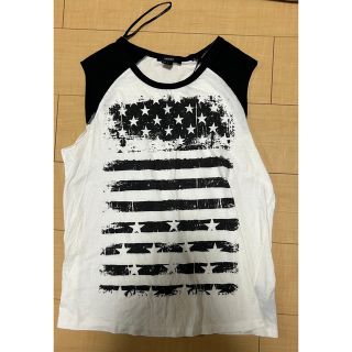 フォーエバートゥエンティーワン(FOREVER 21)のforever21  タンクトップ ノースリーブ　アメリカ　国旗　星条旗(Tシャツ(半袖/袖なし))