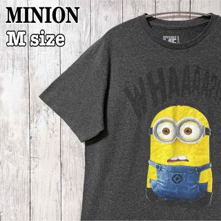 ミニオン(ミニオン)のMINION ミニオン ダークグレー キャラクターtシャツ ユニセックス 古着(Tシャツ/カットソー(半袖/袖なし))