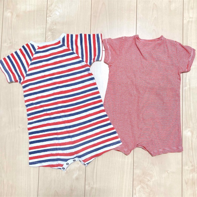 PETIT BATEAU(プチバトー)のpetit bateau ロンパース 60 70 キッズ/ベビー/マタニティのベビー服(~85cm)(ロンパース)の商品写真