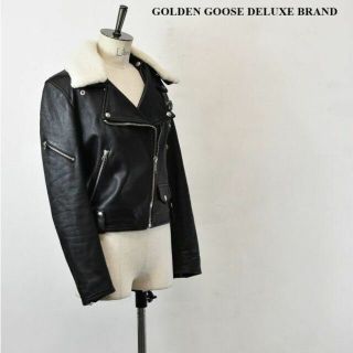 GOLDEN GOOSE - ゴールデングース ダブルライダースジャケット XS 茶色 ...