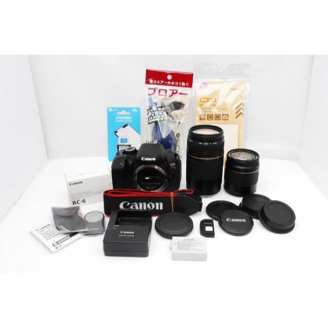 Canon(キヤノン)の美品✨初心者ダブルレンズセット‼️Canon kiss X6i 一眼レフ カメラ スマホ/家電/カメラのカメラ(デジタル一眼)の商品写真