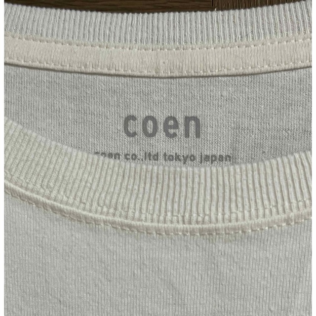 coen(コーエン)のコーエン　USAコットンアーチプリントTシャツ　ホワイトM レディースのトップス(Tシャツ(半袖/袖なし))の商品写真