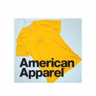 アメリカンアパレル(American Apparel)のUS古着　CYHSY　クルーネックＴシャツ　黄色 イエロー　Ｓサイズ(Tシャツ/カットソー(半袖/袖なし))