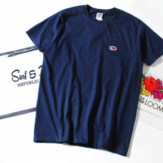 Ron Herman(ロンハーマン)のFruit Of The Loom ロゴTシャツ 紺L フルーツオブザルーム メンズのトップス(Tシャツ/カットソー(半袖/袖なし))の商品写真