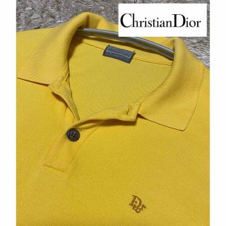 クリスチャンディオール(Christian Dior)のクリスチャンディオール　Dior  ポロシャツ　トップス　イエロー　半袖　美品(ポロシャツ)