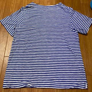 ユニクロ(UNIQLO)のブルーボーダー　トップス(Tシャツ/カットソー(半袖/袖なし))