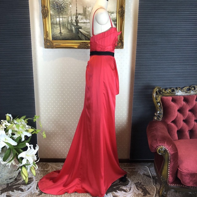 BCBGMAXAZRIA☆ワンショルダースリットロングドレスパーティー BCBGMAXAZRIA☆ワンショルダースリットロングドレスパーティー