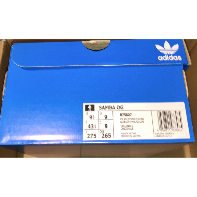 Originals（adidas）(オリジナルス)のadidas Samba OG Black 27.5cm B75807 メンズの靴/シューズ(スニーカー)の商品写真