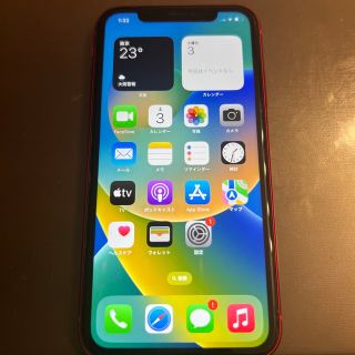 アイフォーン(iPhone)のiPhone11 64G simフリー　レッド　美品(スマートフォン本体)