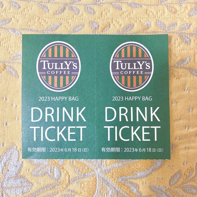 TULLY'S COFFEE タリーズ ドリンクチケット 2枚 福袋 ハリーポッター TULLY''S スタバの通販 by kukuo's  shop｜タリーズコーヒーならラクマ
