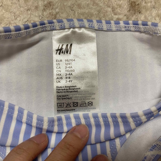 H&M(エイチアンドエム)のH&M キッズ　ビキニ水着上下 キッズ/ベビー/マタニティのキッズ服女の子用(90cm~)(水着)の商品写真