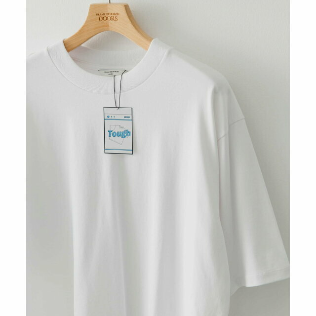 【WHITE】モックネックショートスリーブタフTシャツ