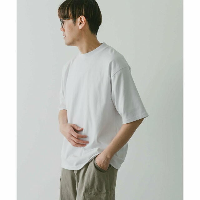 【WHITE】モックネックショートスリーブタフTシャツ 2
