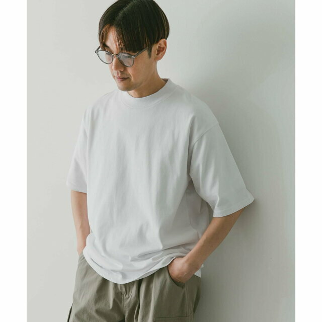 【WHITE】モックネックショートスリーブタフTシャツ 3