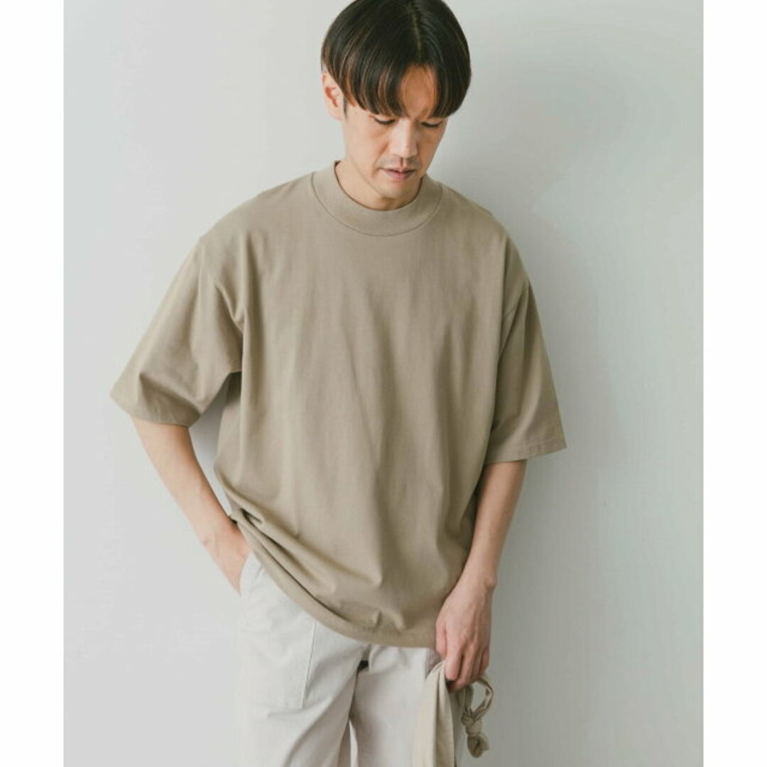 【WHITE】モックネックショートスリーブタフTシャツ 6