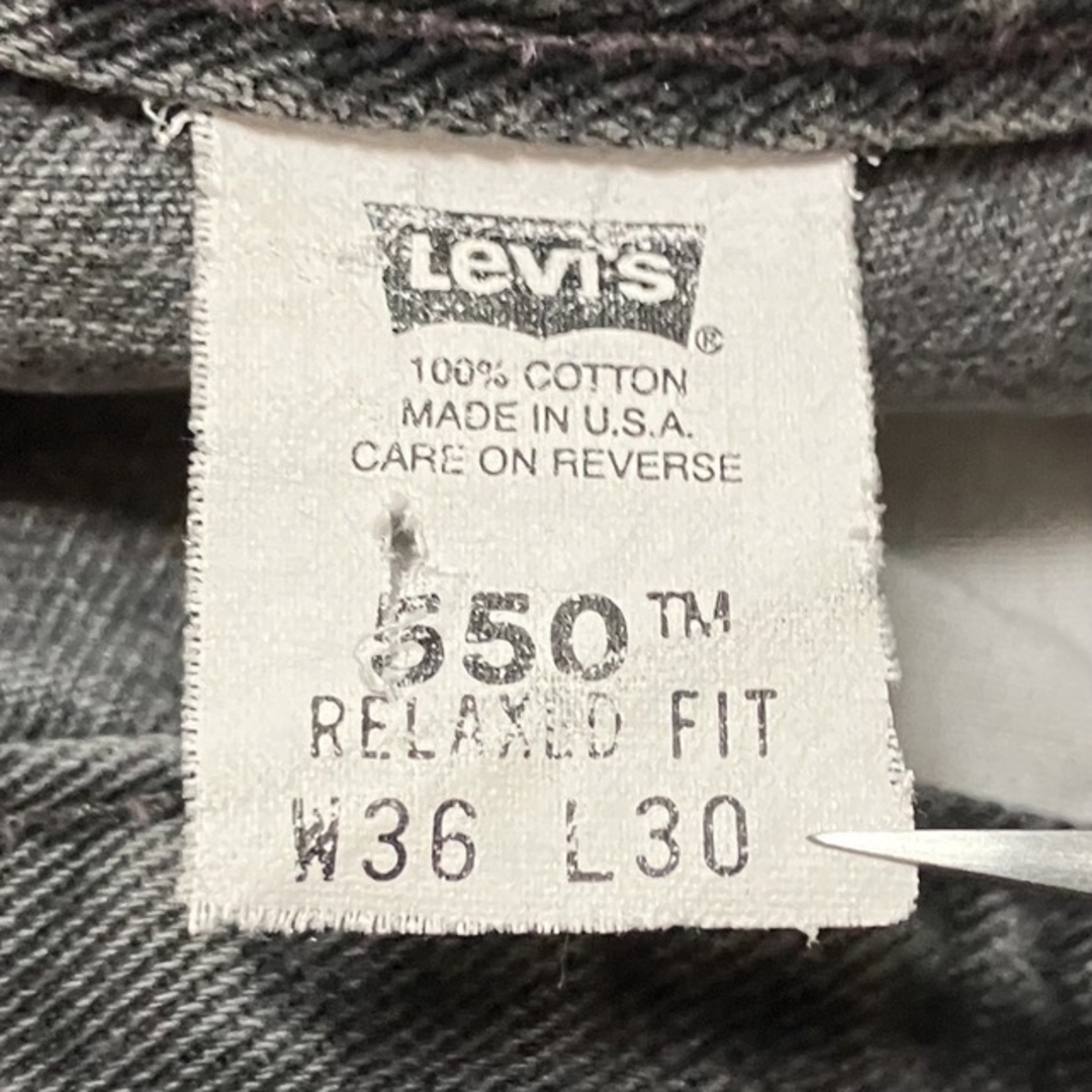 Levi's - 状態良好 36×30 サルファ 米国製 Levi's550 ブラックデニム
