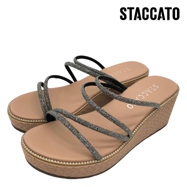 〈極美品〉STACCATO スタッカート【24cm】ウェッジソール サンダル