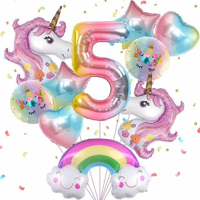 色: 数字5】数字バルーン ユニコーン風船 32インチ大きいナンバーバルーン の通販 by *HAPPY SMILE* ユニコーン ナンバー 風船 数字 バルーン 誕生日 飾り ハーフバースデー