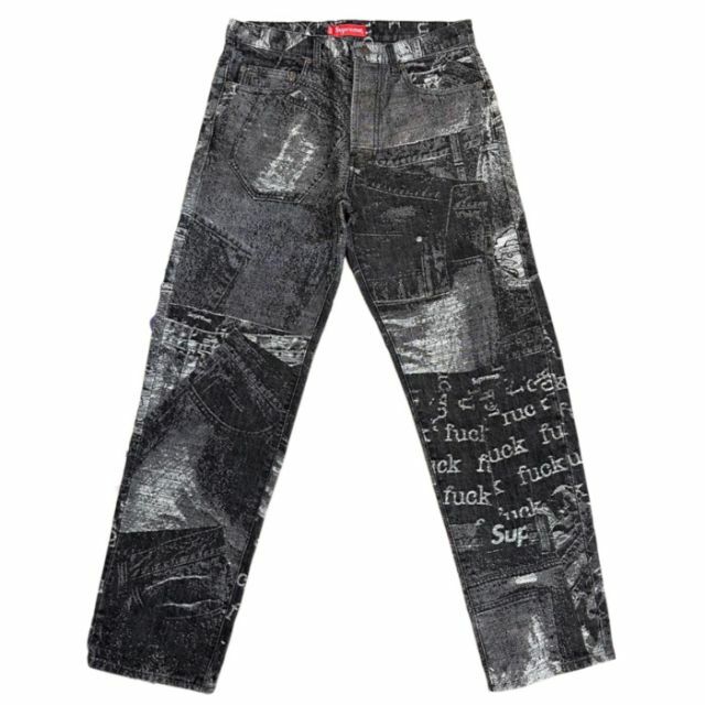 Supreme Archive Denim Jacquard Jean 黒 30