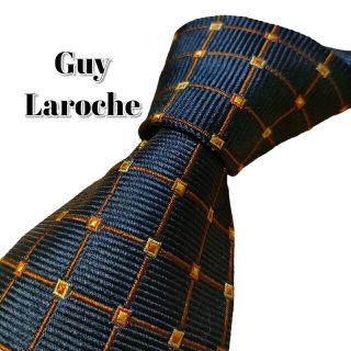 ギラロッシュ(Guy Laroche)の★Guy Laroche★　ギラロッシュ　ネイビー系　総柄　イタリア製(ネクタイ)