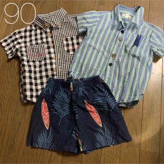 エフオーファクトリー(F.O.Factory)の90サイズ　半袖シャツ2枚＆アロハパンツ(Tシャツ/カットソー)