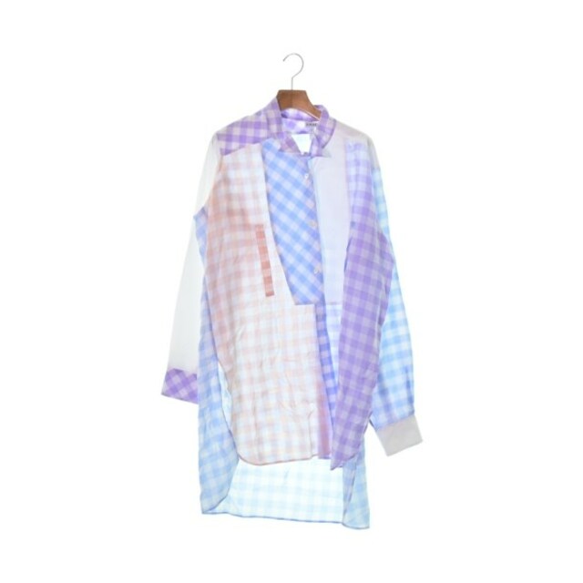 LOEWE ロエベ カジュアルシャツ S 紫x青x白(チェック)
