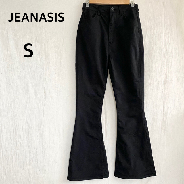 JEANASIS(ジーナシス)のJEANASIS ジーナシス　ブラック　スリット入り　薄手　パンツ レディースのパンツ(カジュアルパンツ)の商品写真