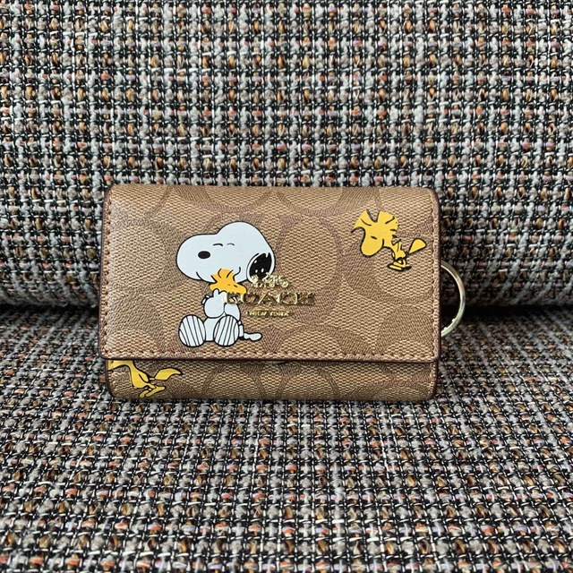 COACH 大人気！！ ファイブリング キーケース シグネチャー ブラウン 新品