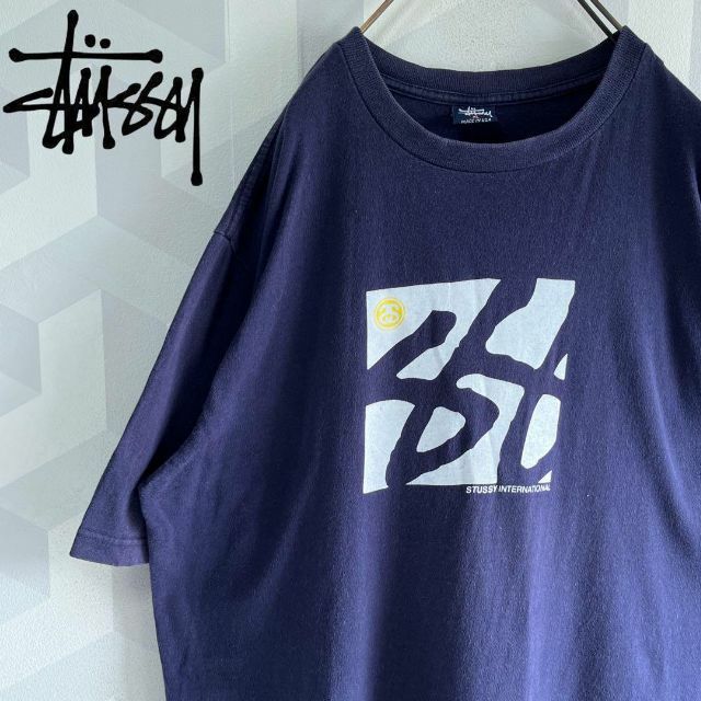 OLD STUSSY Tシャツ USA製 ネイビー