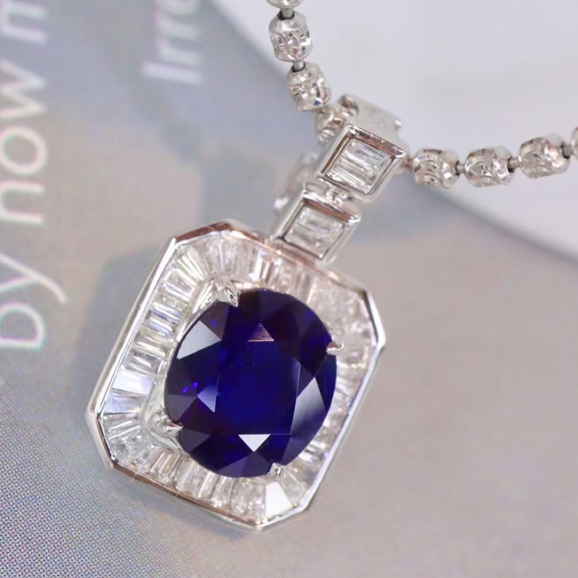 天然 ロイヤルブルーサファイア ダイヤ  ペンダントトップ1.75ct ¥