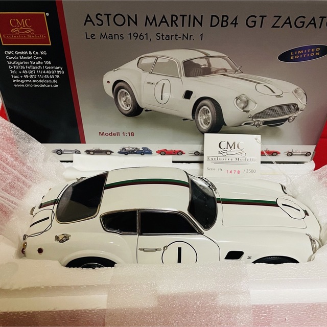 1/18 CMC アストンマーチン DB4 ザガート Le Mans 1961