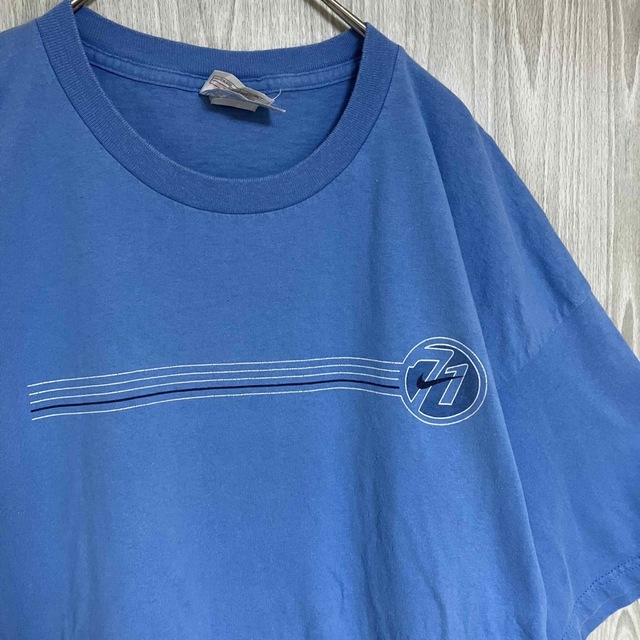 Z763ナイキ半袖Tシャツ白タグ90sメキシコ製プリントくすみカラー