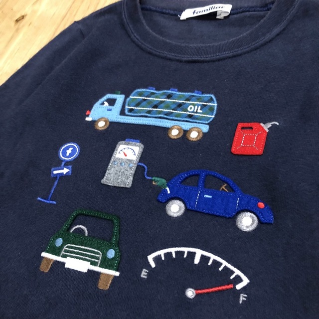 familiar - familiar ファミリア ネイビー 長袖 Tシャツ ロンT 車 90の ...