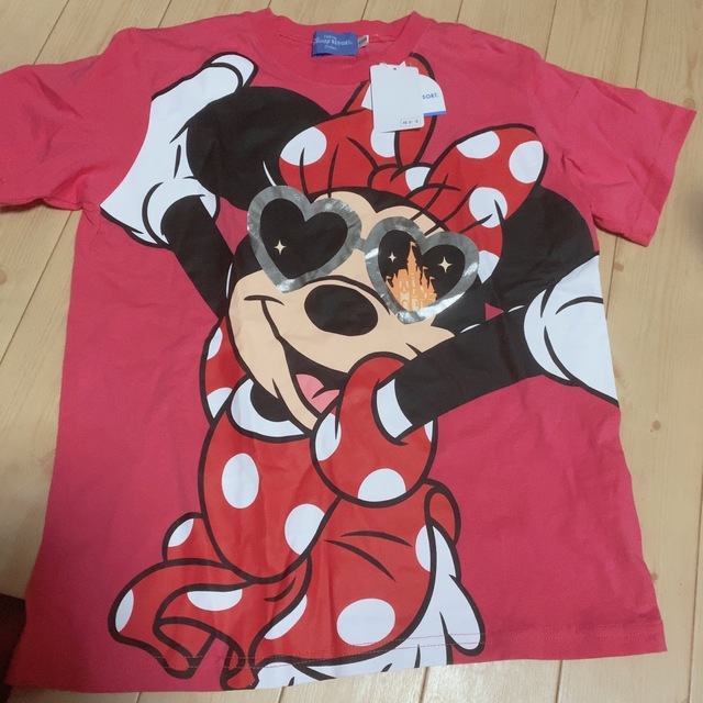 Disney(ディズニー)のTDL ディズニーランド お土産 Tシャツ 半袖 ピンク ミニーちゃん 可愛い キッズ/ベビー/マタニティのキッズ服女の子用(90cm~)(Tシャツ/カットソー)の商品写真