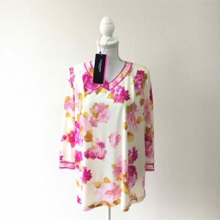 SALE得価】 新品同様 あす着 LEONARD レオナール 花柄 フラワー 半袖T