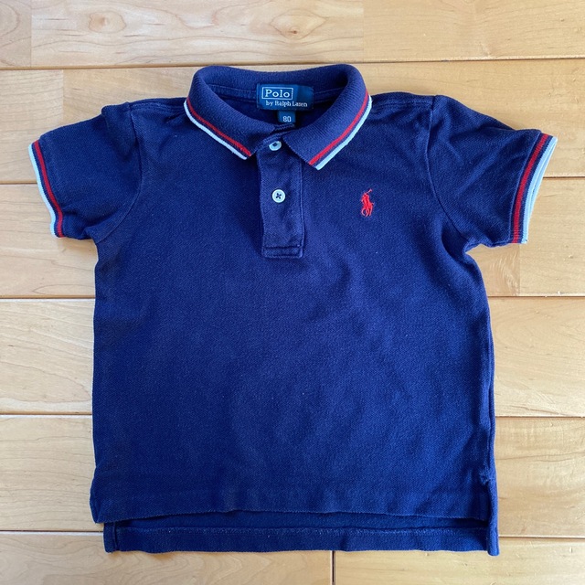 POLO RALPH LAUREN(ポロラルフローレン)のPolo ラルフローレン　半袖 ポロシャツ　ネイビー 80㎝ キッズ/ベビー/マタニティのベビー服(~85cm)(シャツ/カットソー)の商品写真