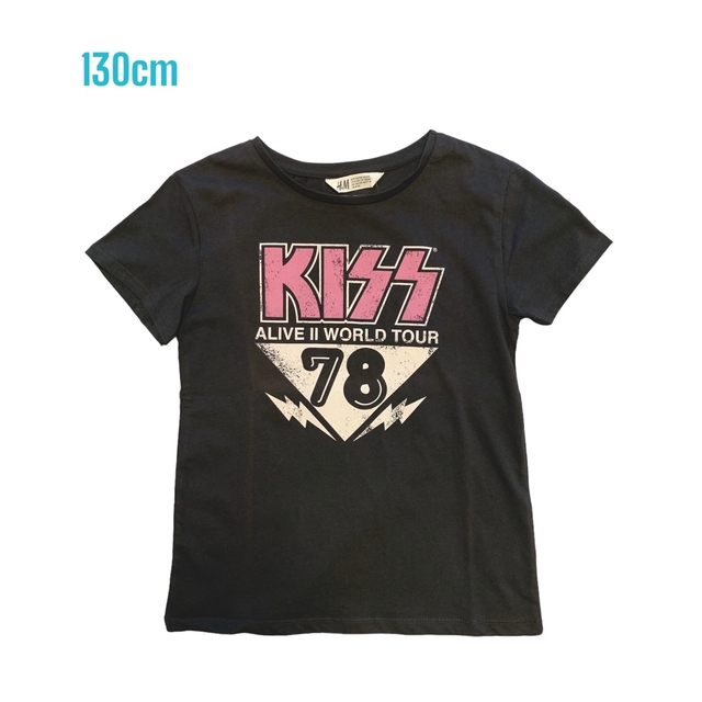 ☆ 新品タグ付き！ H&M KISS ROCK Tシャツ 130cm ☆ | フリマアプリ ラクマ