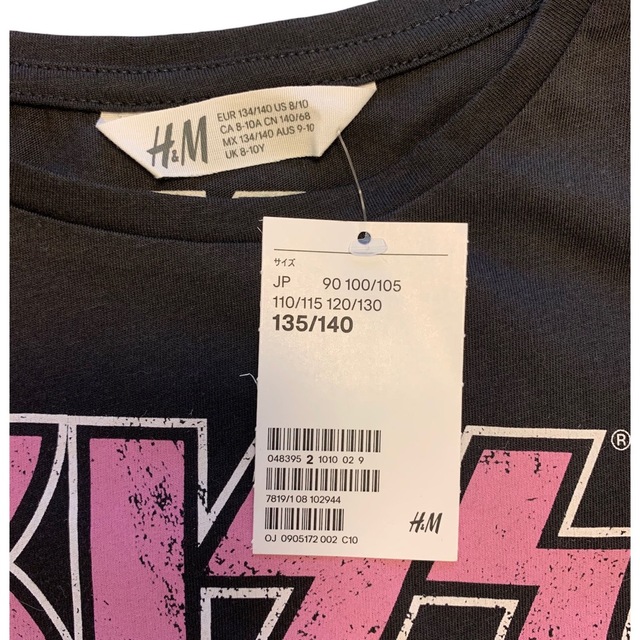 ☆ 新品タグ付き！ H&M KISS ROCK Tシャツ 130cm ☆