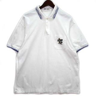 ミズノ(MIZUNO)のミズノ グランドモナーク 鹿の子 ポロシャツ 半袖 ホワイト 白 LL ゴルフ(ポロシャツ)