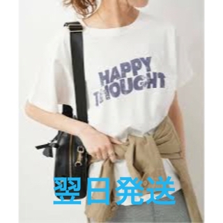 スピックアンドスパン(Spick & Span)のHAPPY THOUGHTロゴT ホワイト(Tシャツ/カットソー(半袖/袖なし))