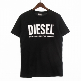 DIESEL - ディーゼル Tシャツ 半袖 ロゴ プリント クルーネック コットン 黒 M
